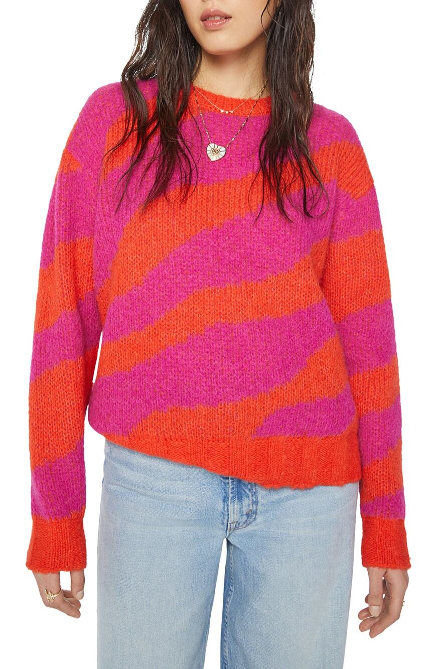 Mother Cozy Multicolor Biggie Stripe Size M Sweater